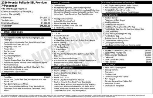 2026 Hyundai PALISADE SEL Premium 7P