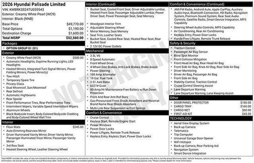 2026 Hyundai PALISADE Limited