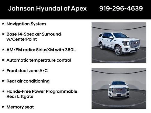 White Frost Tri-Coat 2022 GMC Yukon Denali