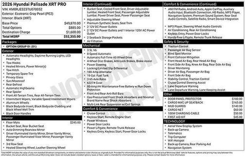 Gray Pearl 2026 Hyundai PALISADE XRT Pro