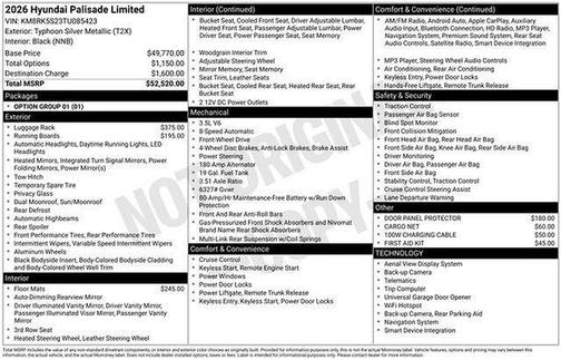 2026 Hyundai PALISADE Limited