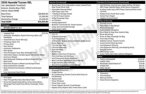 2026 Hyundai TUCSON SEL