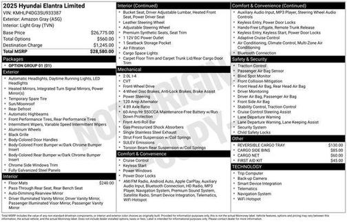 Amazon Gray 2025 Hyundai ELANTRA Limited