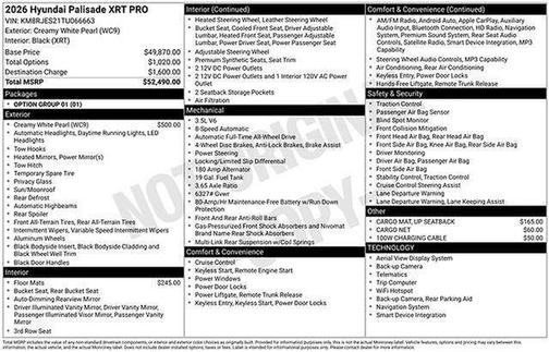 2026 Hyundai PALISADE XRT Pro