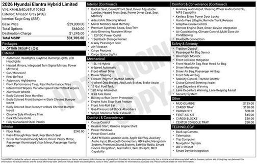2026 Hyundai ELANTRA HEV Limited