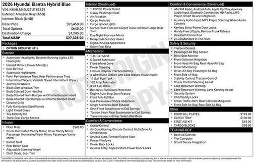 2026 Hyundai ELANTRA HEV Blue