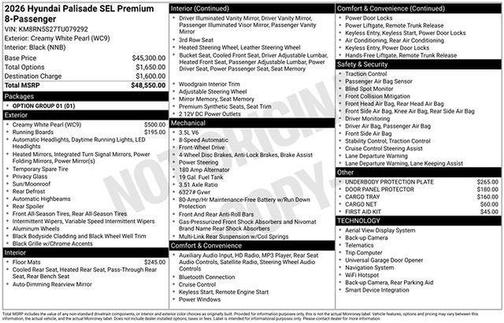 2026 Hyundai PALISADE SEL PREMIUM 8P