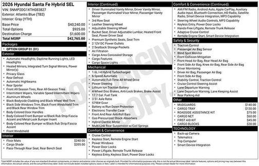 2026 Hyundai SANTA FE HEV SEL