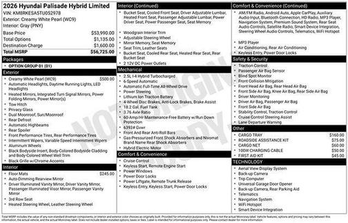 2026 Hyundai Palisade Hybrid Limited