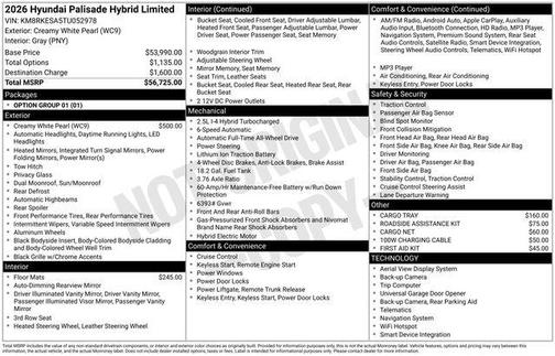 2026 Hyundai Palisade Hybrid Limited
