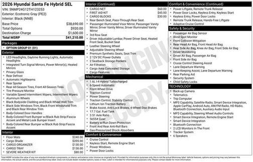 Gray 2026 Hyundai SANTA FE HEV SEL