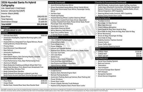 2026 Hyundai SANTA FE HEV Calligraphy