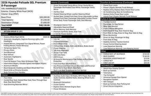 2026 Hyundai PALISADE SEL PREMIUM 8P