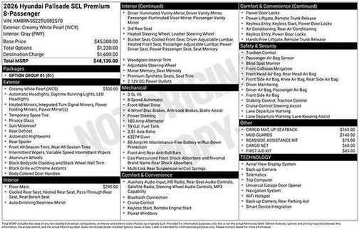2026 Hyundai PALISADE SEL PREMIUM 8P