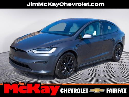 Midnight Silver Metallic 2022 Tesla Model X Plaid