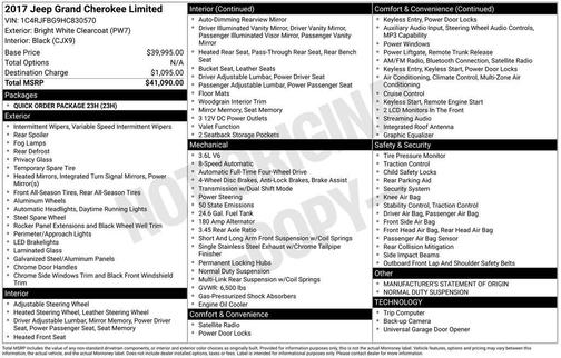 2017 Jeep Grand Cherokee Limited