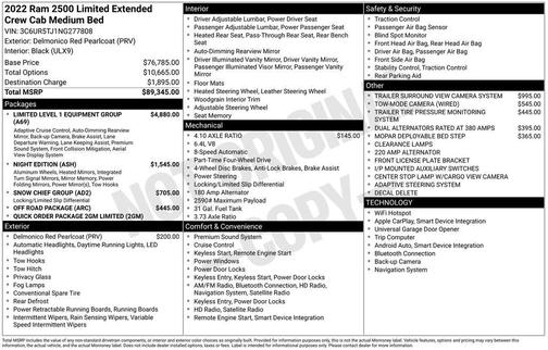 2022 RAM 2500 Limited