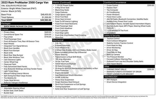 2023 RAM ProMaster 2500 Base