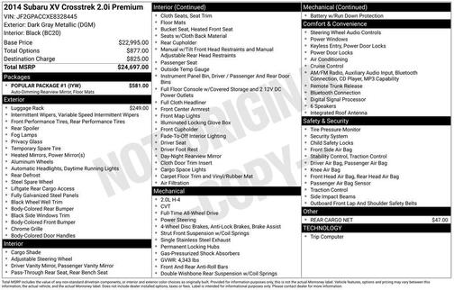 2014 Subaru XV Crosstrek 2.0i Premium