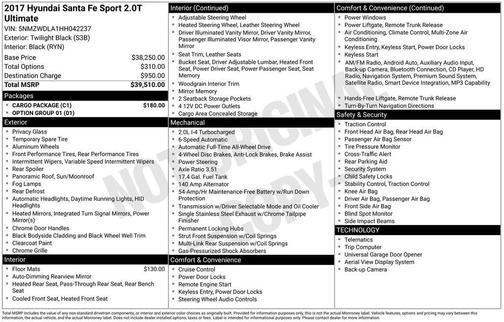 2017 Hyundai Santa Fe Sport 2.0L Turbo Ultimate