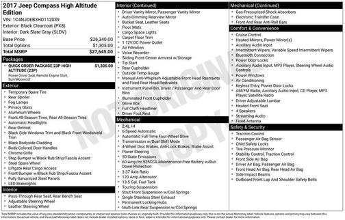 2017 Jeep Compass High Altitude