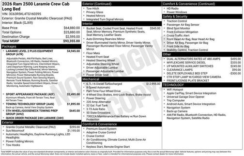2026 RAM 2500 Laramie