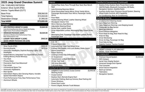 2025 Jeep Grand Cherokee Summit
