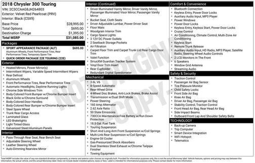 2018 Chrysler 300 Touring