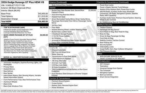 2026 Dodge Durango GT Plus HEMI V8