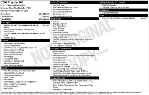 2007 Chrysler 300 Base