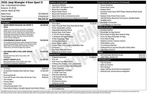 2026 Jeep Wrangler Sport