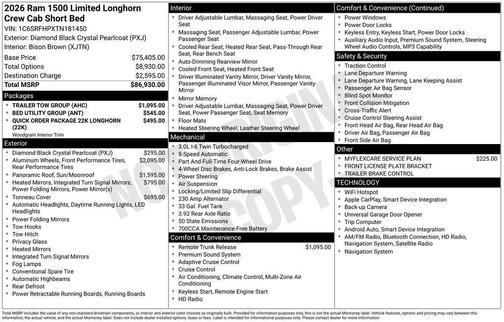 2026 RAM 1500 Limited