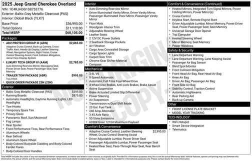 2025 Jeep Grand Cherokee Overland