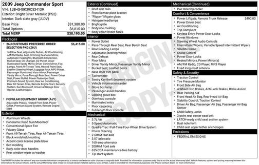 2009 Jeep Commander Sport