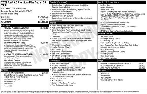 2022 Audi A6 55 Premium Plus