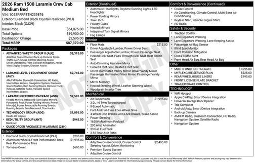 2026 RAM 1500 Laramie