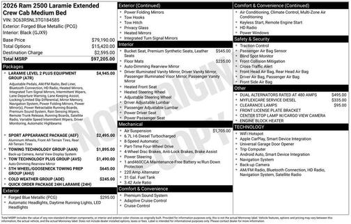 2026 RAM 2500 Laramie
