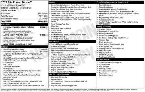 2024 Alfa Romeo Tonale Ti