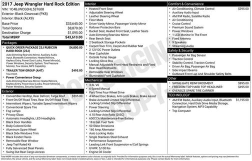 2017 Jeep Wrangler Rubicon