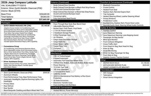 2026 Jeep Compass Latitude