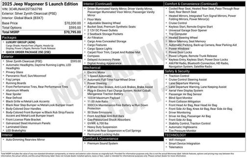 2025 Jeep Wagoneer S Launch Edition