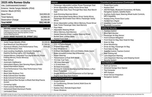 2025 Alfa Romeo Giulia Base