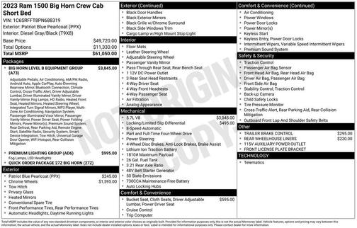 2023 RAM 1500 Big Horn