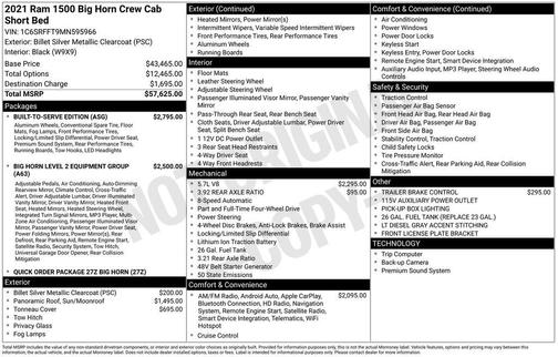 2021 RAM 1500 Big Horn