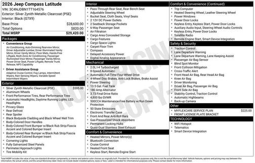 2026 Jeep Compass Latitude