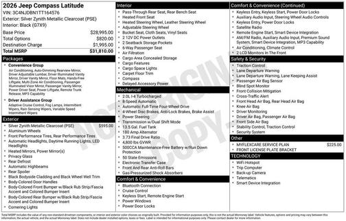 2026 Jeep Compass Latitude