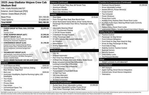 2025 Jeep Gladiator Mojave