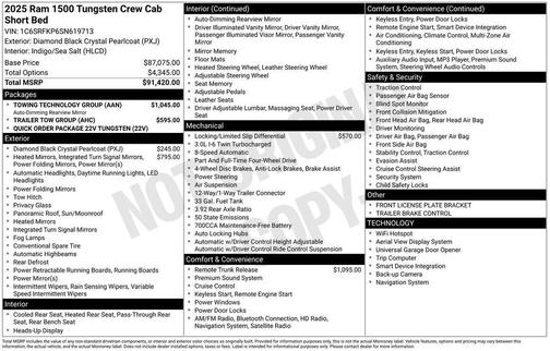 2025 RAM 1500 Tungsten