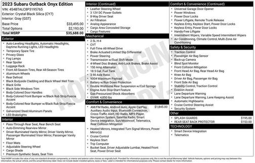 2023 Subaru Outback Onyx Edition