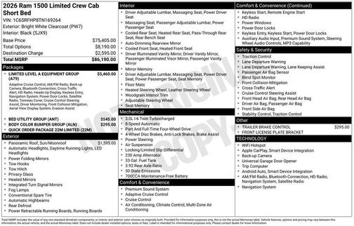 2026 RAM 1500 Limited